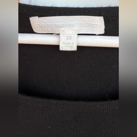 Adyson Parker leopard heart black sweater pullover size 2X - Picture 5 of 9